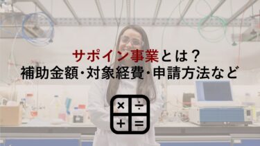 サポイン事業とは？補助金額･対象経費･申請方法など制度概要を徹底解説！