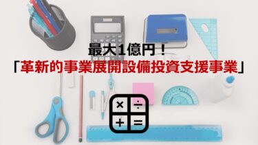 【最大1億円】東京都の助成金｢革新的事業展開設備投資支援事業｣を徹底解説