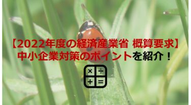 【令和4(2022)年度の経済産業省 概算要求】中小企業対策のポイント･事業内容を解説！